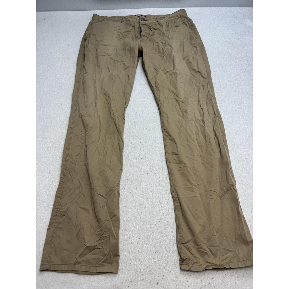 Theory Haydin Pants Mens 36x32 Beige Stretch Cotton Chino Straight Leg Casual